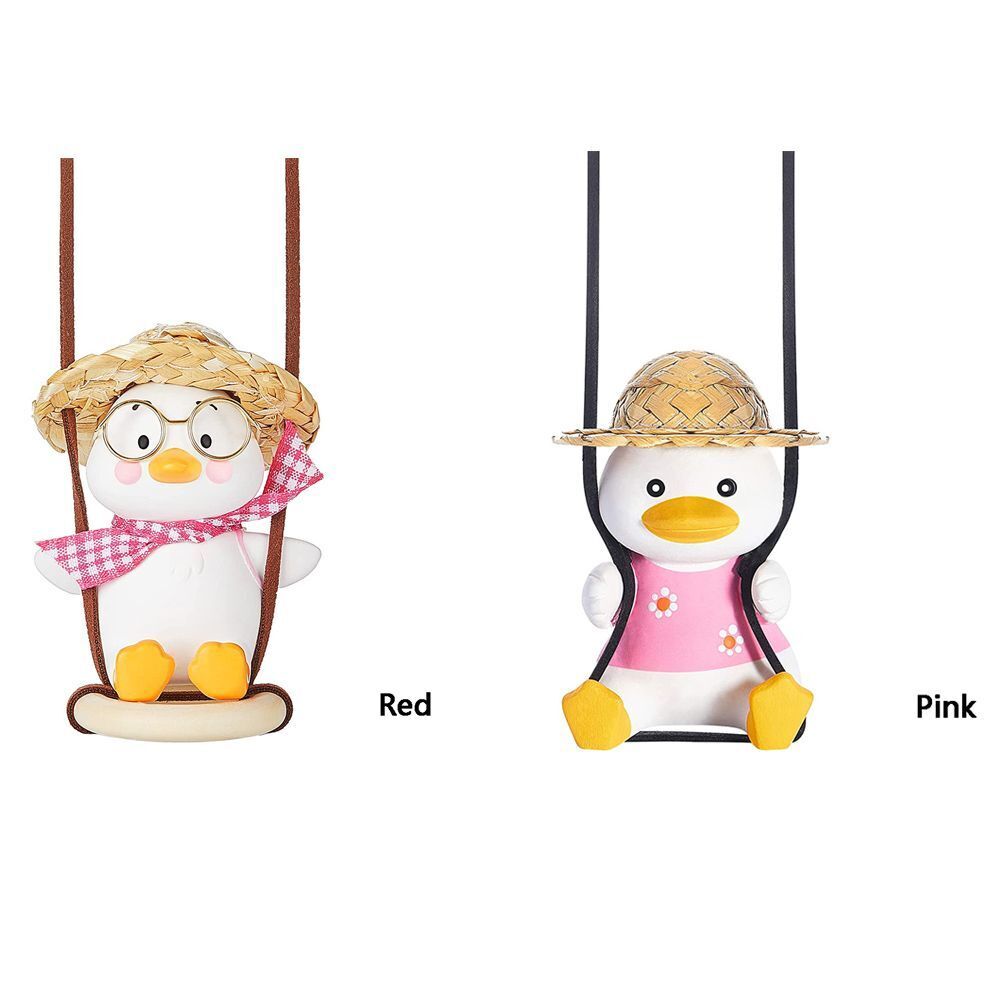 Pendant Decoration Bag Duck Car Pendant Straw Hat Duck Cart Hanging Ornament