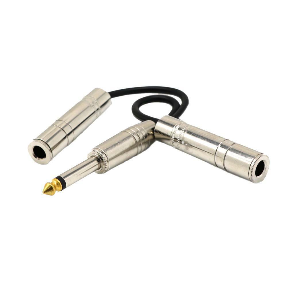 6.35mm 1/4inch  to Dual Fe  For Electric Bass Guitar, Amplifier, Musical
