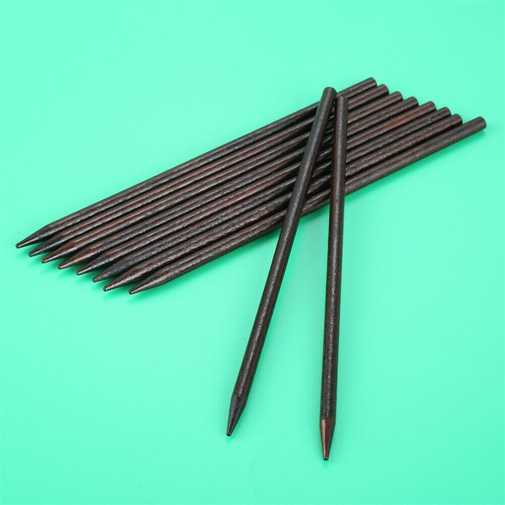 10x Brown Wooden Hair Sticks Eco-friendly Hairpin Women Ladies Hair Styling Tool