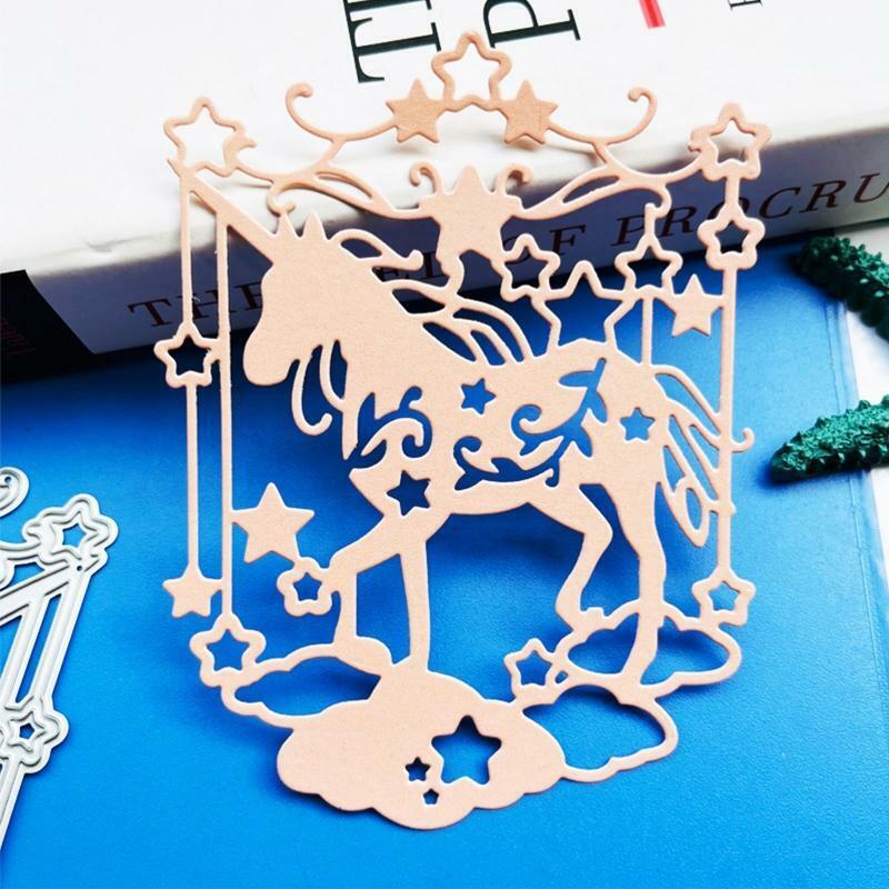 Star Swing Horse Frame Metal Cutting Dies Embossing Stencil DIY Album Template