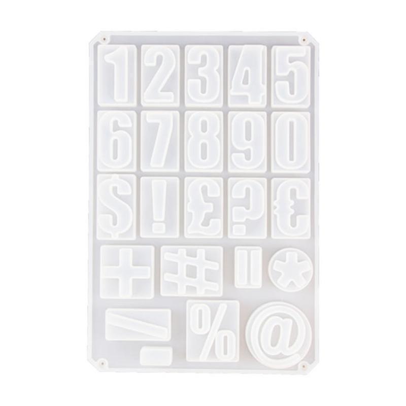 DIY Digital Symsymbol Epoxy Mould,0-9 Number Symbol Decorative Food-grade Mold