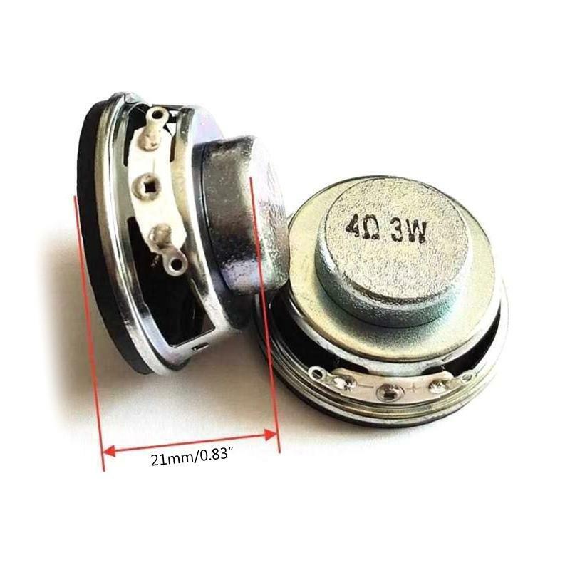 Pack of 2pcs Portable Speaker Mini Audio 4ohm 3W Stereo Woofer Loudspeaker
