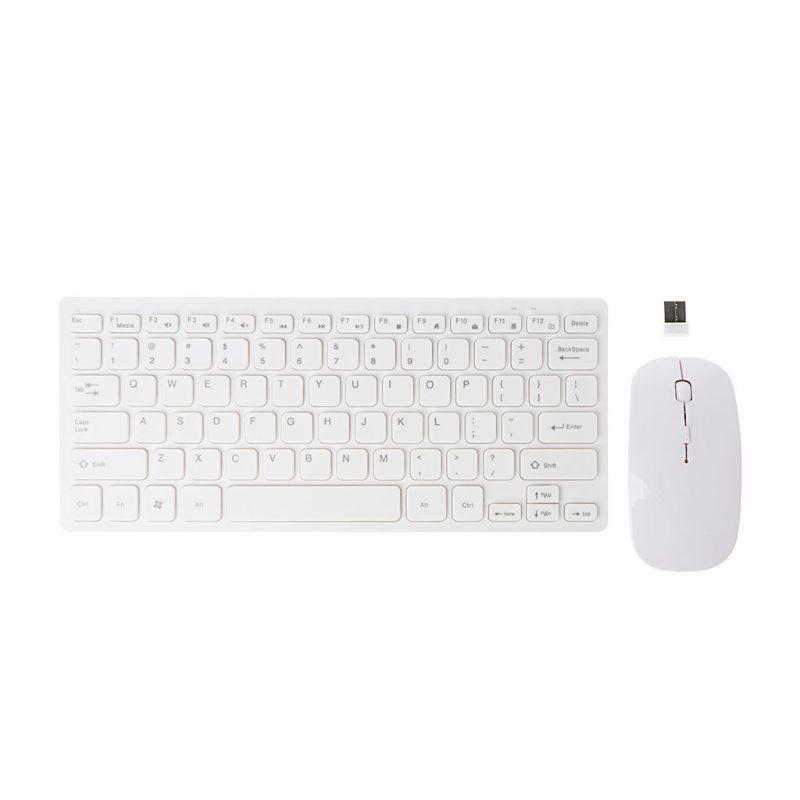 Wireless 2.4GHz Mini Keyboard Ultra-Thin Mouse Mice Set for Desktop Laptop