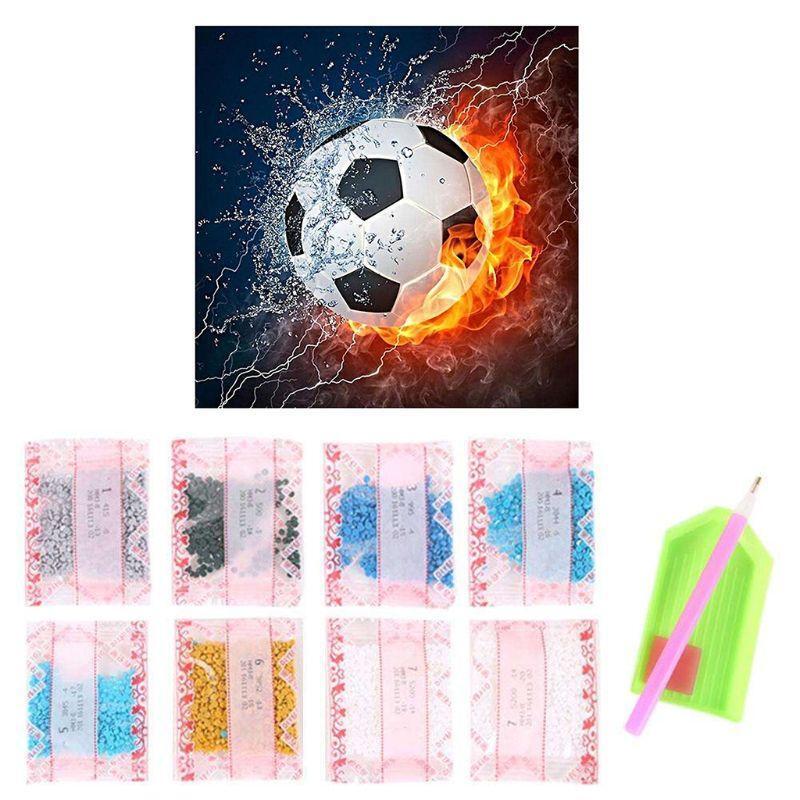 Exquisite Football Diamond Art Painting Kit  Handmade Home Decoration for Kids