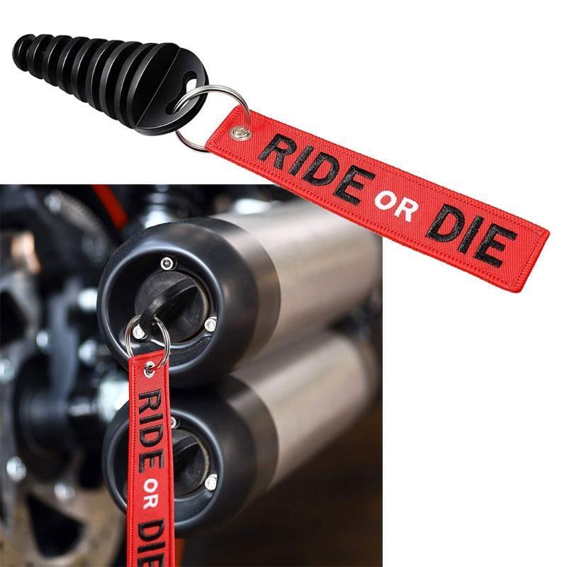 ATV Wash Plug Silencer Muffler Exhaust Pipe Motorcycle Keychain Jewelry