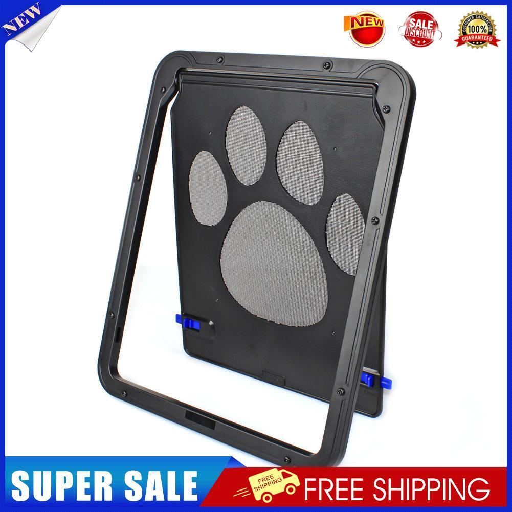 Lockable Dog Cat Door Security Flap ABS Gate Pet Anti-bite Indoor Barrier
