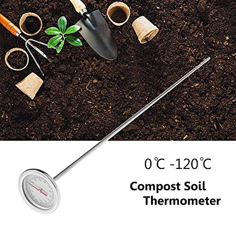Garden Compost Temperature Monitor Probe Stainless Steel Soil Thermometer