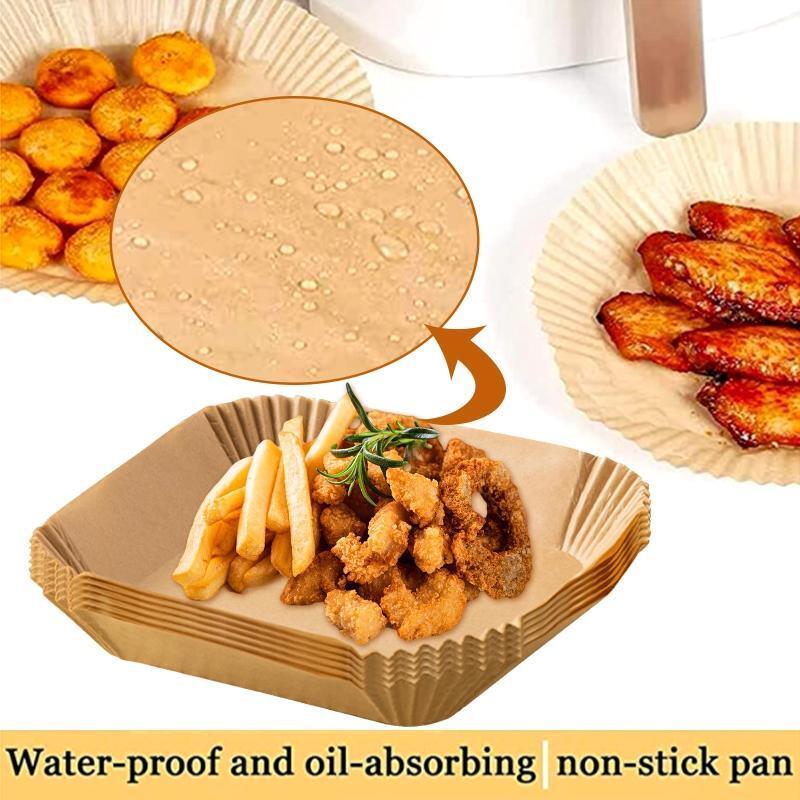100 PCS Baking Paper Air Fryer Paper Waterproof Parchment for Roasting Microwave