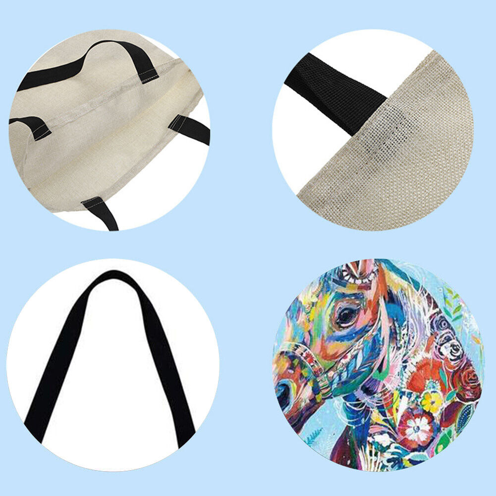 Color horse Printed Shoulder Shopping Bag Casual Large Tote Handbag