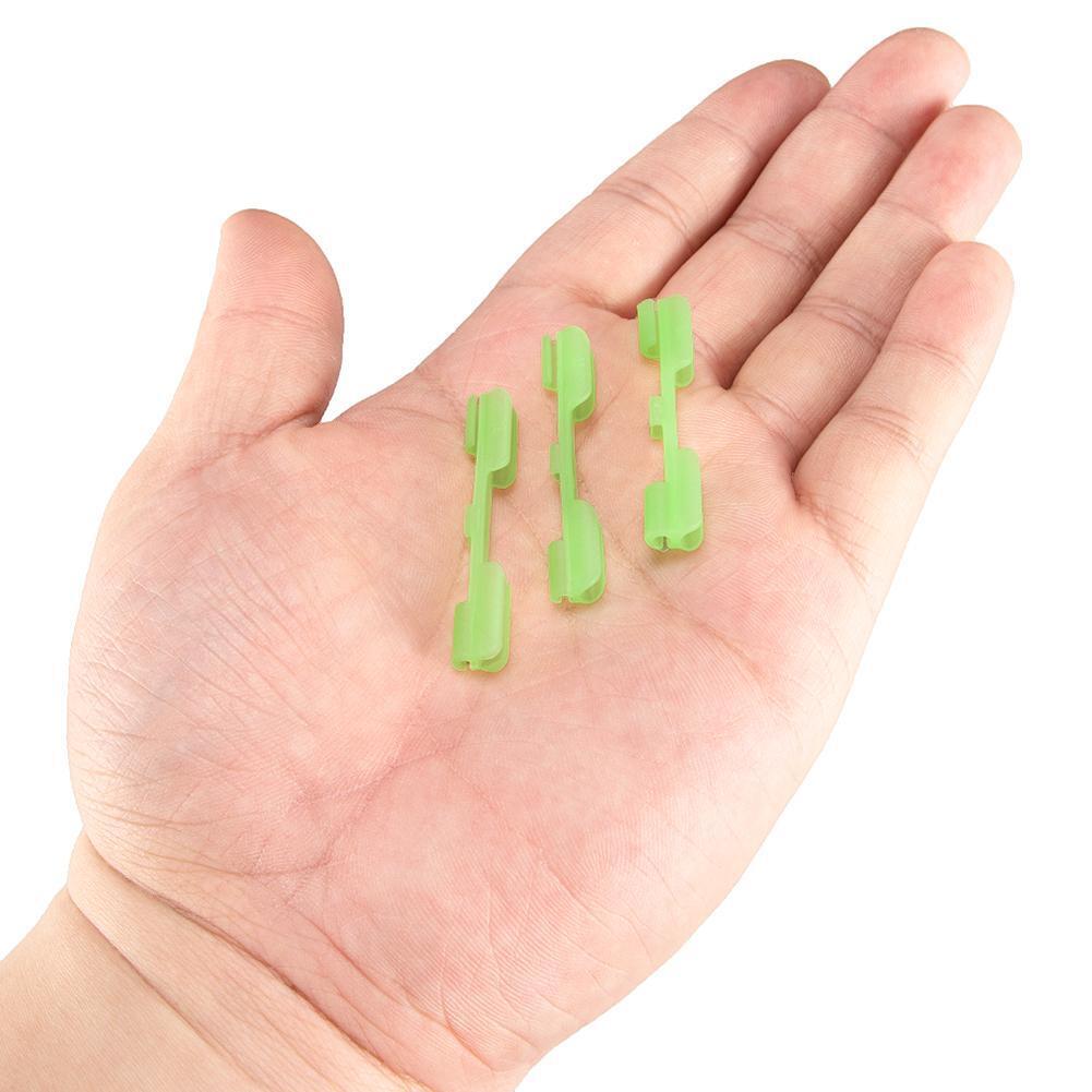 F10pcs Night Fishing Rod Tip Light Holder Fishing Tackle Accessory Clip (L)