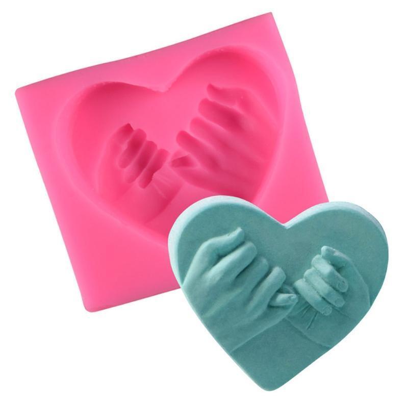 Heart Shape Hand Hook Soap Molds Chocolate Candy Molds Cake Soap Decorating Gift