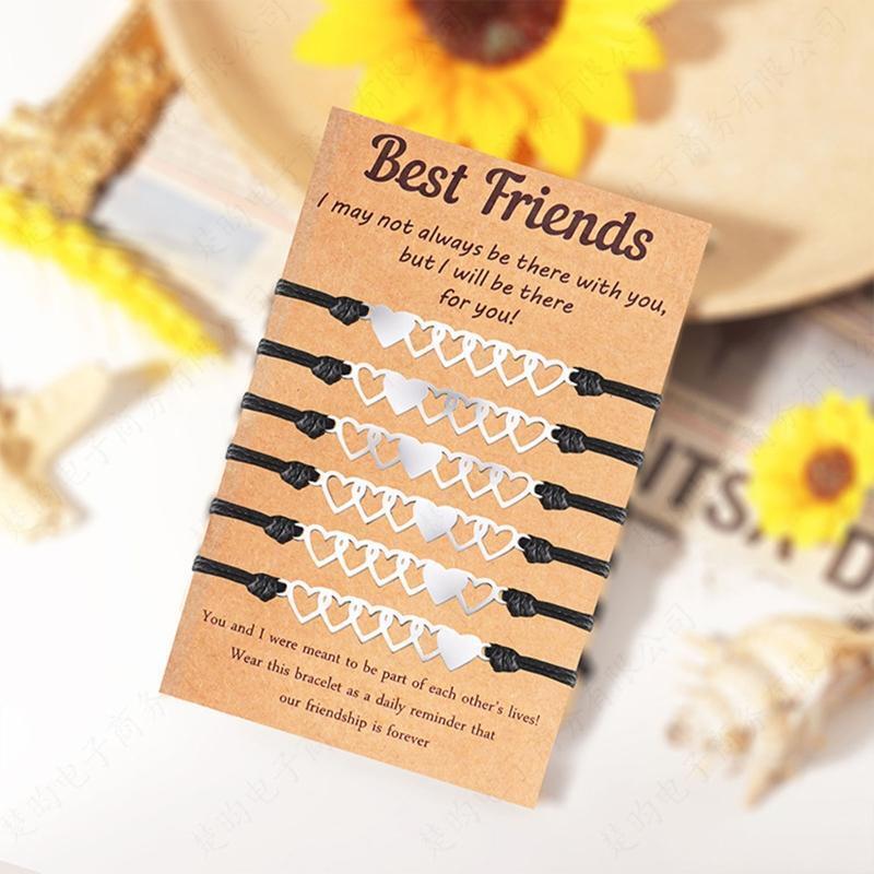 6Pcs Handmade Relationship Bracelets Best Friend Friendship Bracelet Jewelry