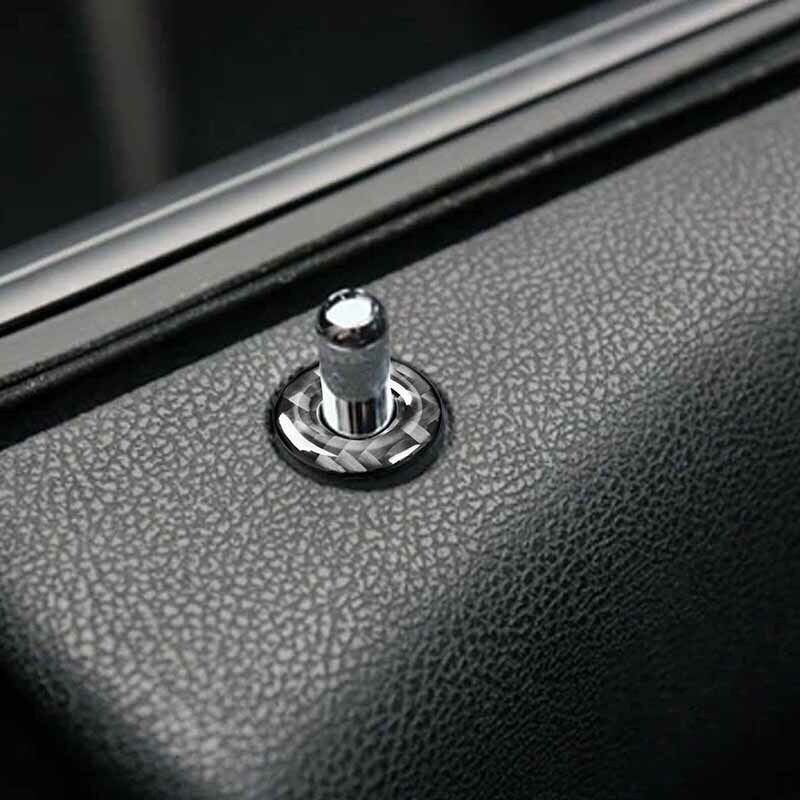 4x Carbon Fiber Interior Door Lock Pins Cover Trim Fit For Dodge Charger 2011-14