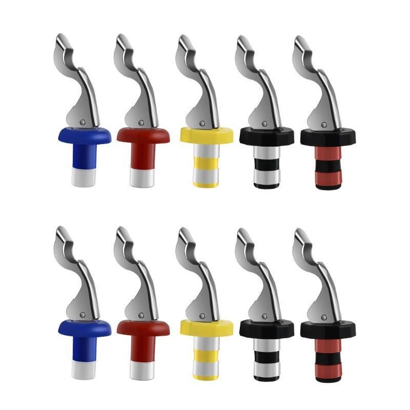 10 Pieces Wine Stoppers Food-grade Silicone Bottle Stopper Expanding Bottle Plug