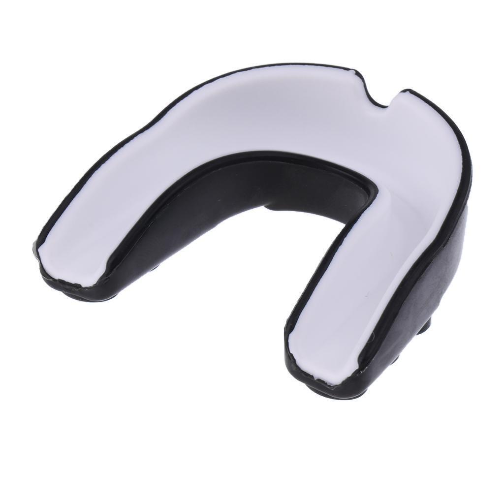 2Pcs EVA Mouth Guard Mouthguard Gum Shield Boxing MMA Teeth Protection Black