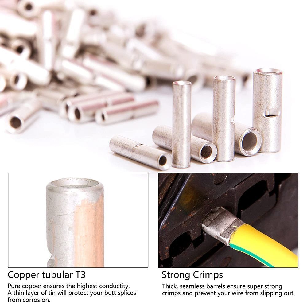 Copper Tube Terminal Connectors Battery Terminals Uninsulated Electric Crimp