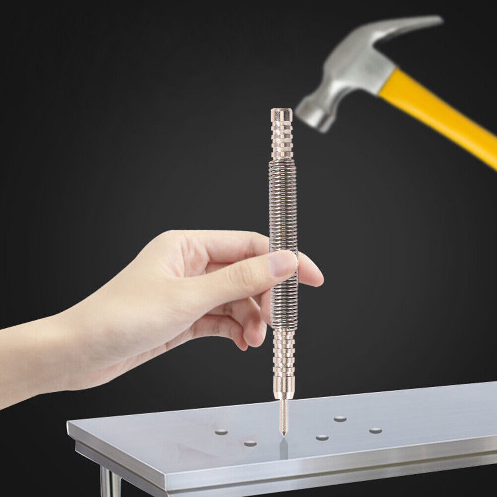 Spring Tool Hammerless Single Ended Center Punch Spring Loaded Drill Bits