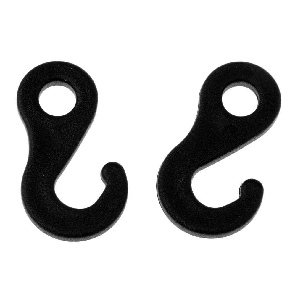 aternee 20Pieces Bungee Cord Hooks Elastic String Karabiner Shock Cord Snap Ends