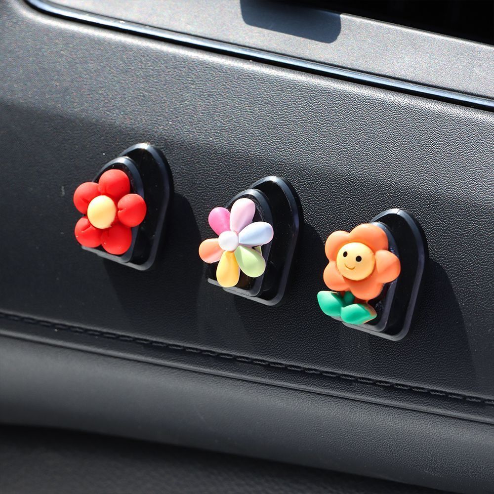 Hat Holder Punch-free Wall Hanger Plastic Cute Mini Car Hook USB Cable Hanger