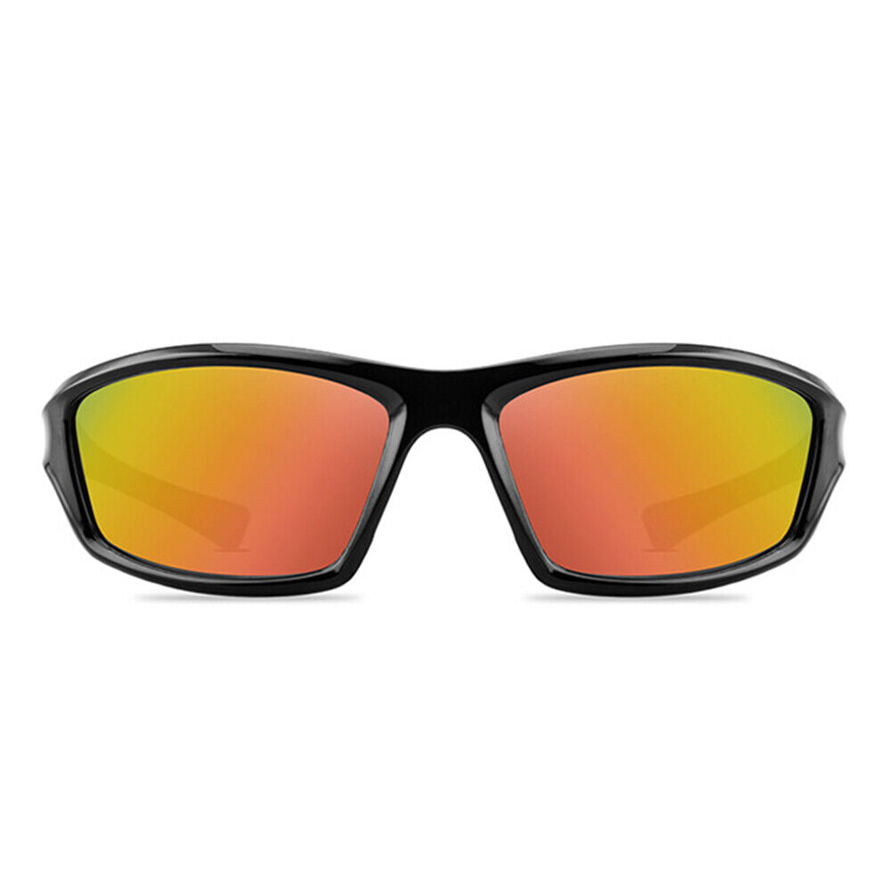 Polarized Sunglasses Men UV400 Outdoor Driving Eyewear (Black Red Film)