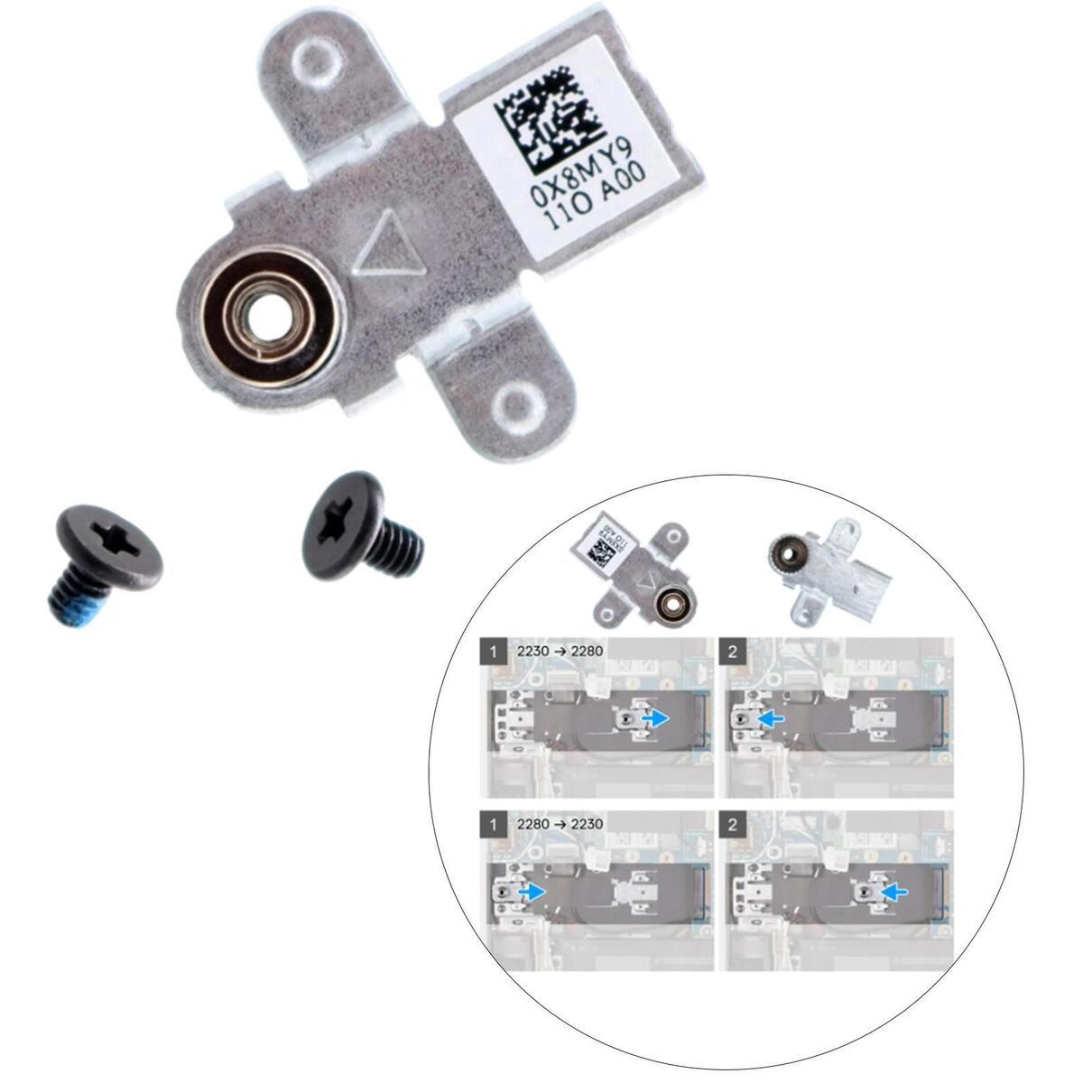 M.2 2230 2280 x8My9 SSD Bracket Holder Durable for Dell G15 5510 5511 5515