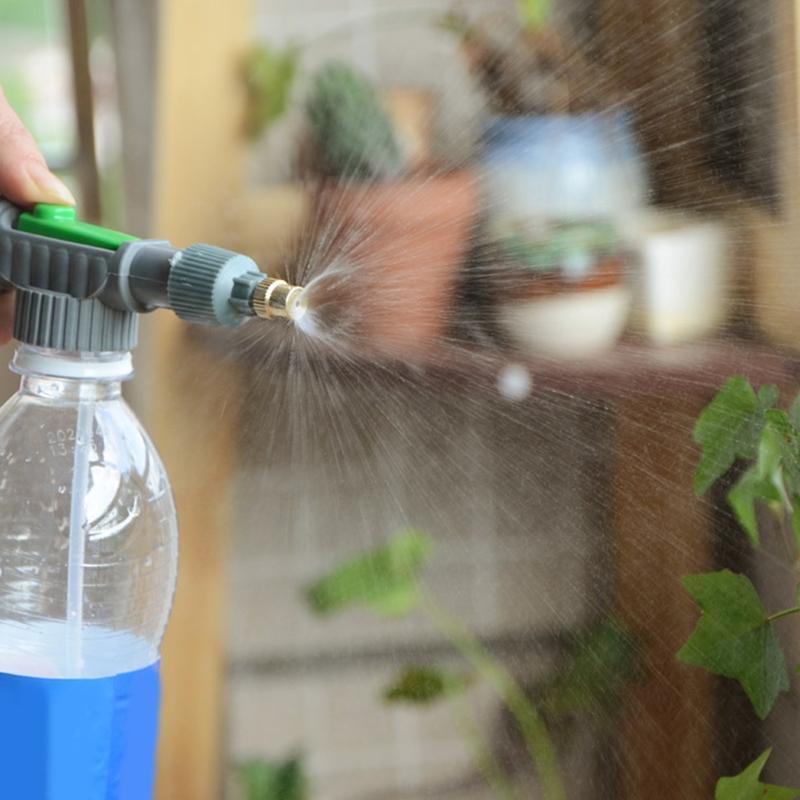 Adjustable Drink Bottle Spray Head High Pressure Air Pump Manual Sprayer Nozzle
