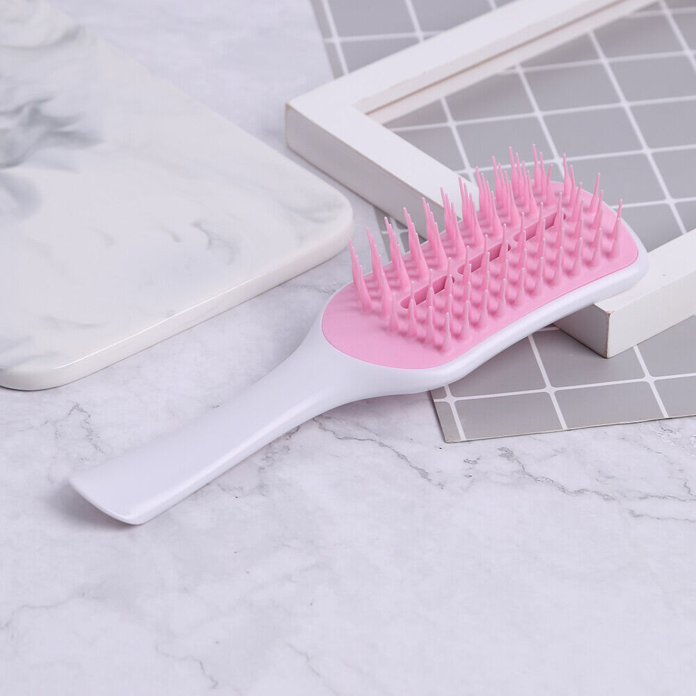 Anti-static Comb Hollow-out Massage Hair Brush Hairdressing Tool (White)