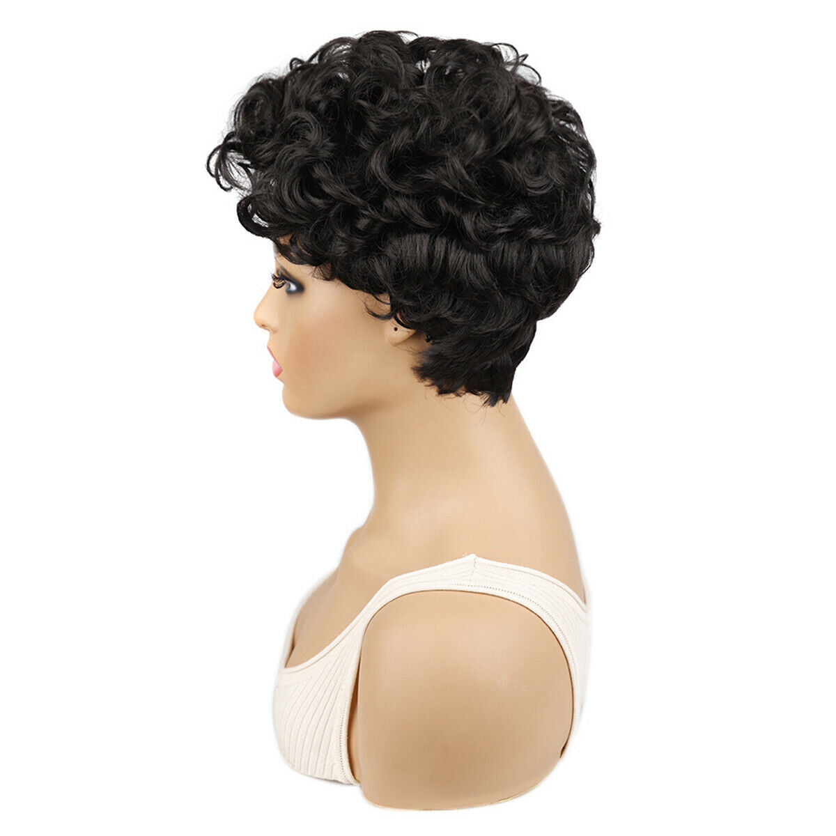 Synthetic Short Afro Small Curly Hair Wigs Pixie Cut Wig for African Women Black