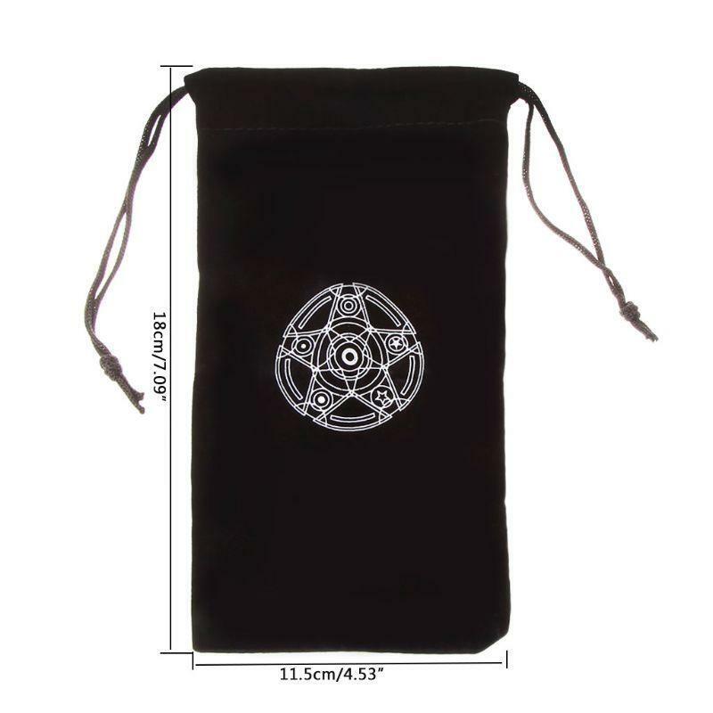Tarot and -Dice Bag  Velvet  Satin Drawstring Pouch Ideal Size for Tarot Cards