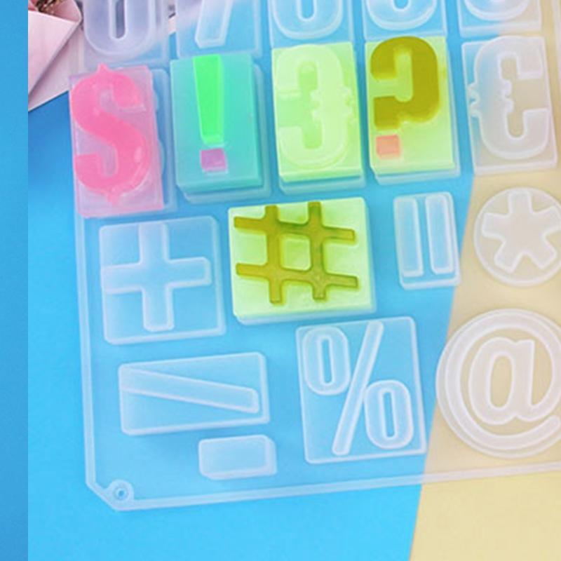 DIY Digital Symsymbol Epoxy Mould,0-9 Number Symbol Decorative Food-grade Mold