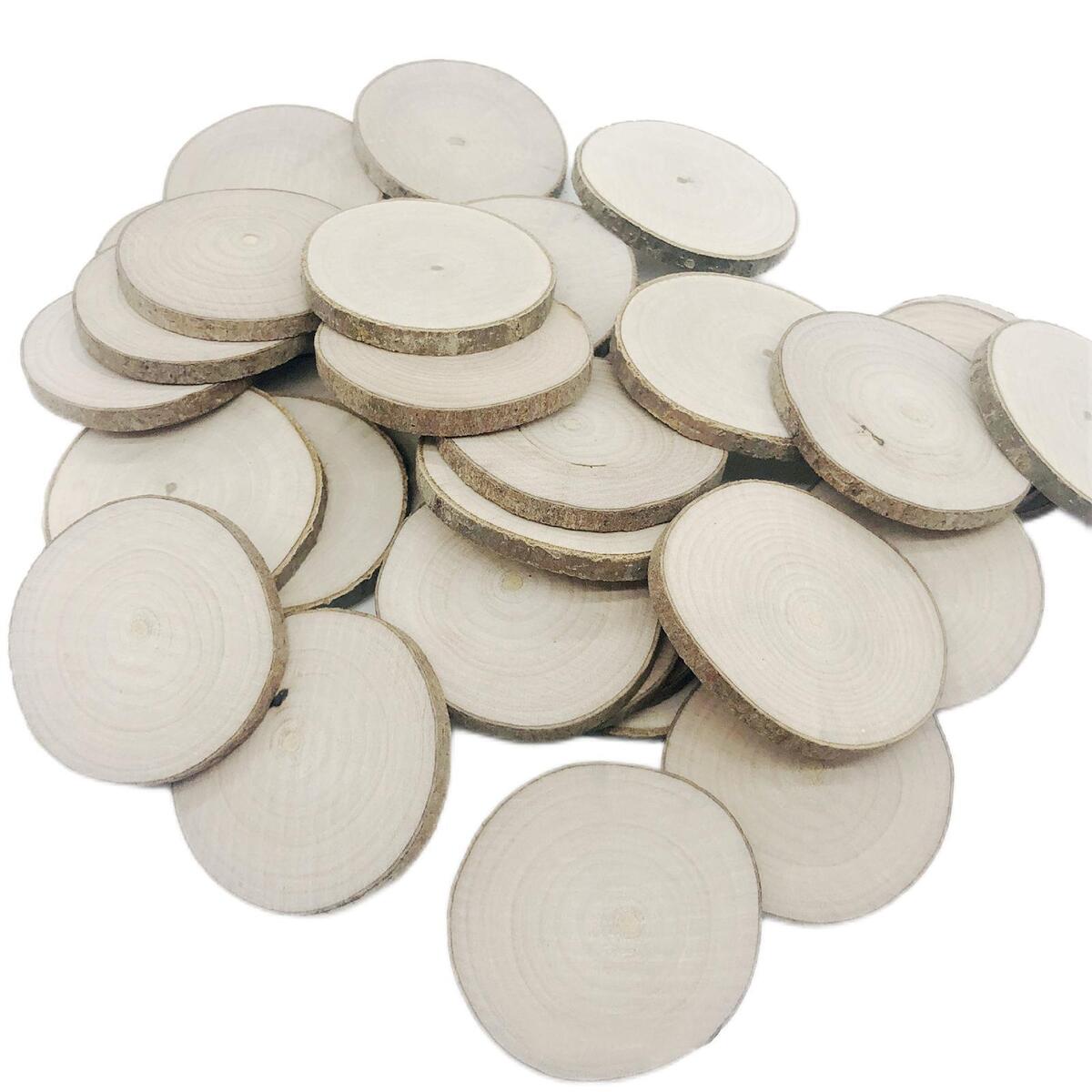 30Pcs en Pieces DIY  Cutout Chips Unfinished  Slice Painting