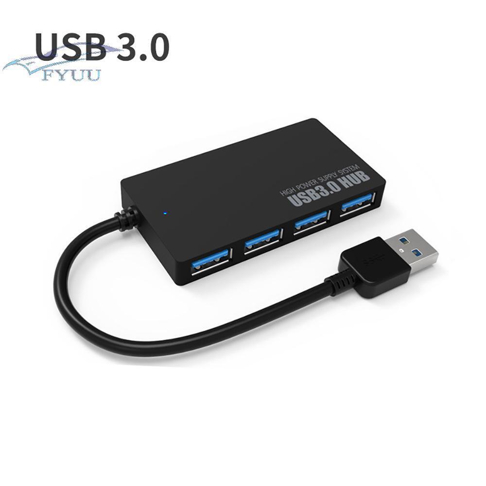 4 Ports Hub USB 3.0 High Speed Adapter Multi Splitter For Desktop PC Laptop New