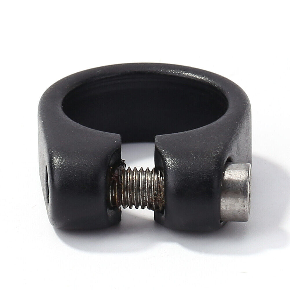 28.6mm Bicycle Seat Post Clip Aluminum MTB Road Bike Seatpost Clamp (Black)