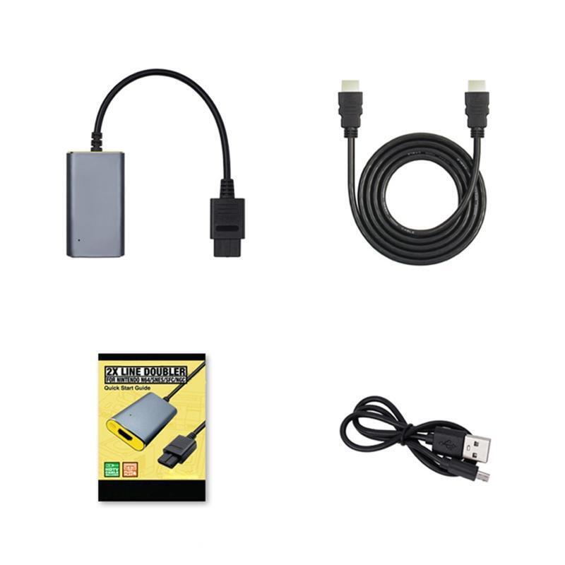 480P HDMI-compatible LineDoubler Adapter ConverterN64/NGC/SNESS-video/Composite