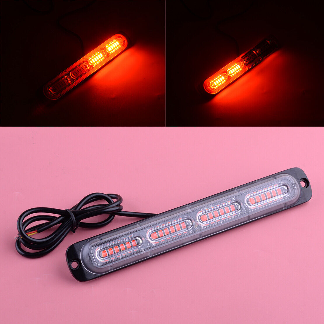 Red LED Car Truck Emergency Warning Hazard Flashing Strobe Side Light Lamp New