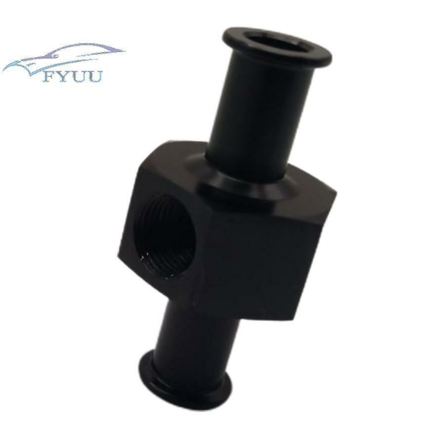 1x Universal Black 3/8" Hose 1/8" Npt Port Fuel Nitrous Pressure Gauge Adapter