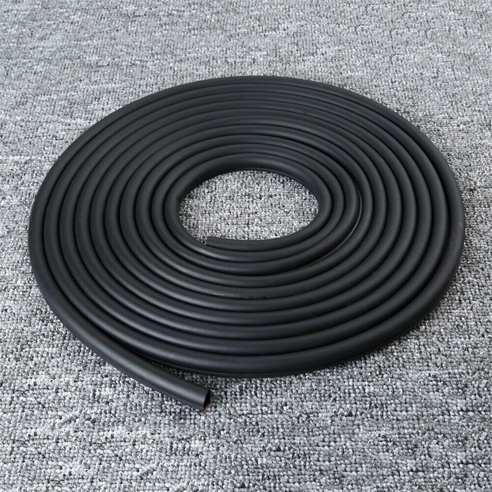 Car Door Edge Seal Weather-strip Small D-Shape Moulding Black Rubber Strip 8M