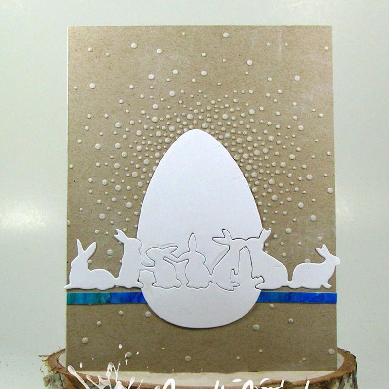 Rabbits Metal Cutting Dies Stencil Scrapbooking DIY Album Stamp Paper Embossing
