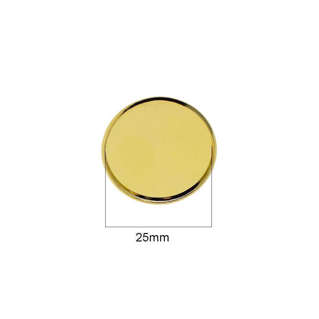 40set 25mm Brooch Making Blank Cabochon Bezel Setting Tray for Badge Jewelry