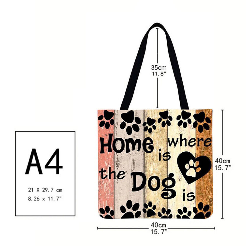 Footprint letters Printed Shoulder Shopping Bag Casual Large Tote Handbag