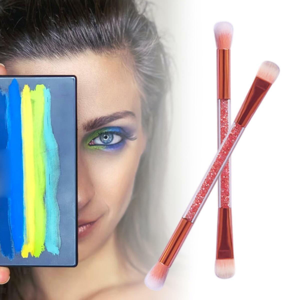 2x Eyeshadow Brushes Professional Shinny Soft  up Tool for Concealing
