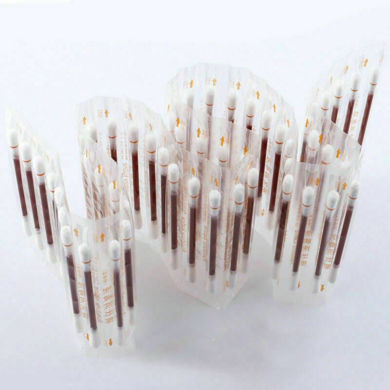 50pcs Disposable Iodine Cotton Stick Disinfected Swab Supplies