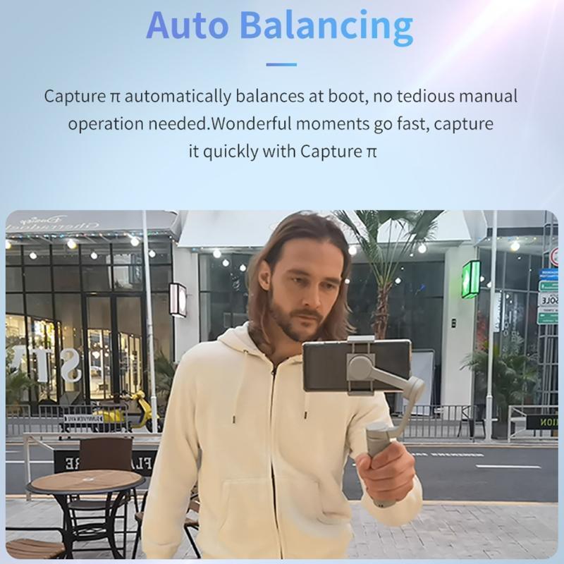 Smartphone Foldable Gimbal Handheld Stabilizer Time-Lapse for Vlog or Tripod