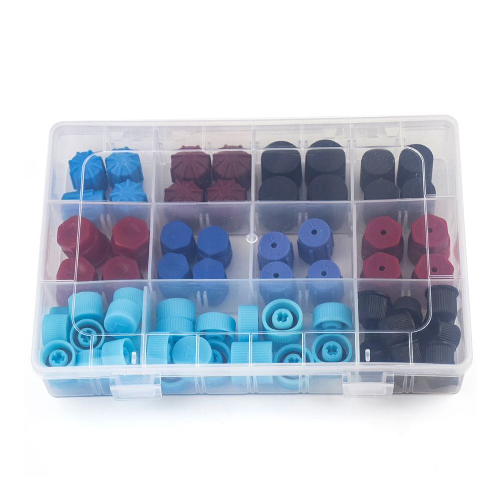 Valve Core Cap Dust Cap for Car Air Conditioning Valve Core Dust Caps Set
