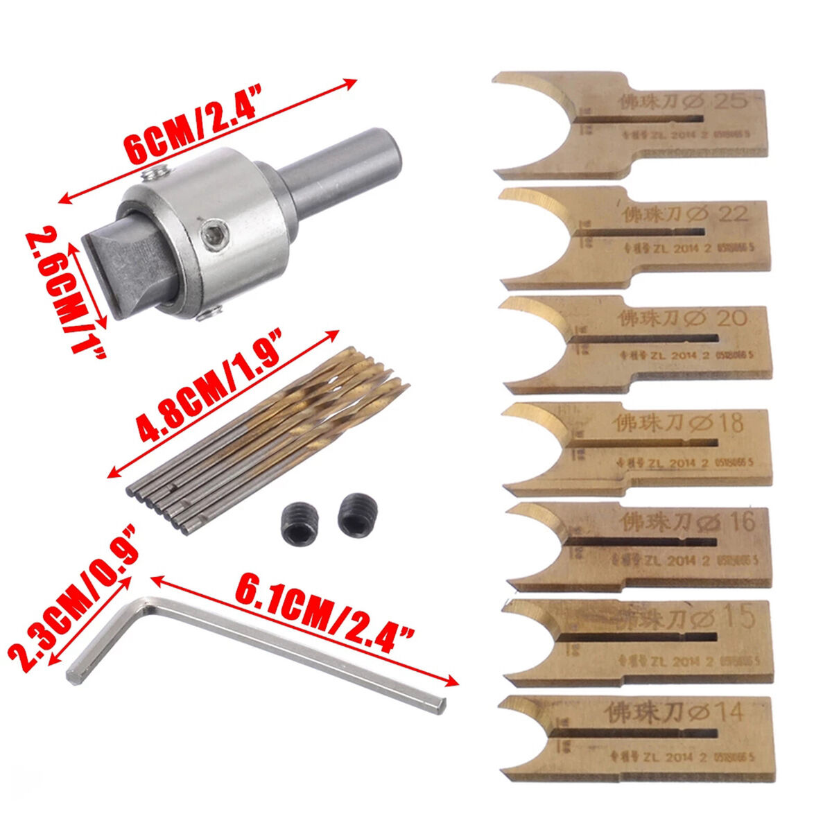 16Pcs  Bead Maker  Drill Bit Milling Cutter working Tools