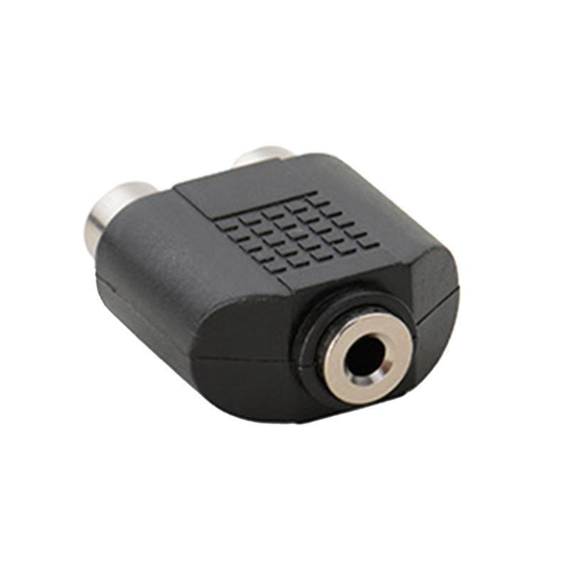 Audio Jack Female To 2 RCA Male 3.5mm Audio Connector Adapter 2PCS