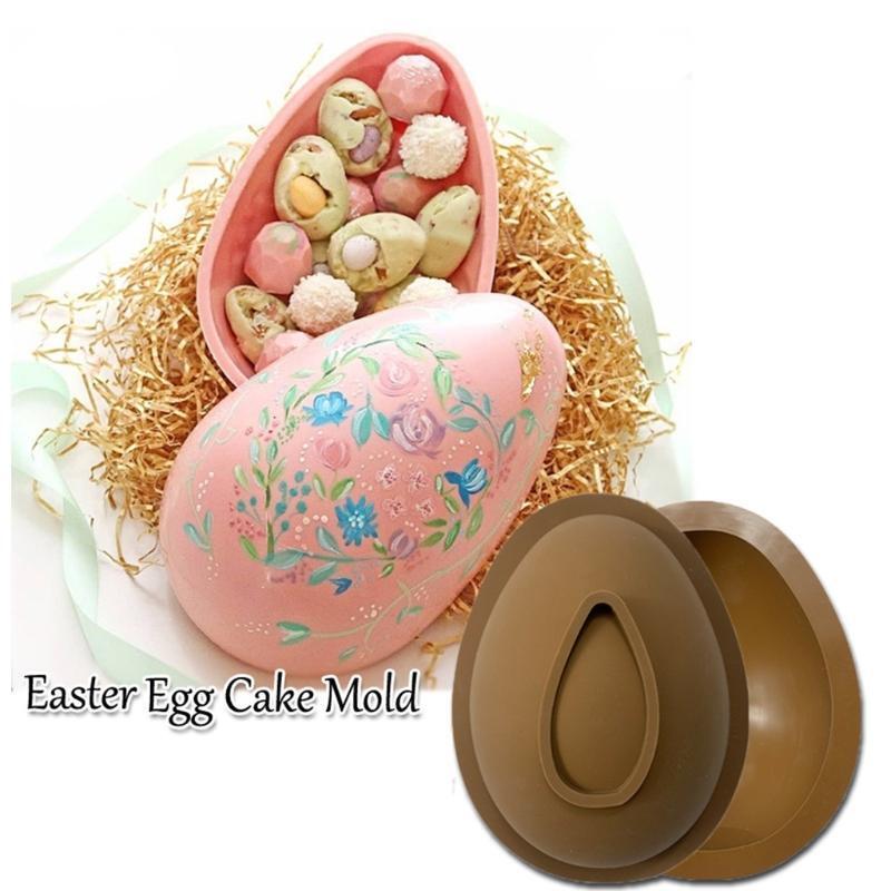 Easter Silicone Egg Shape Chocolate Mold Easter Theme Cooking Supplies Kids Gift