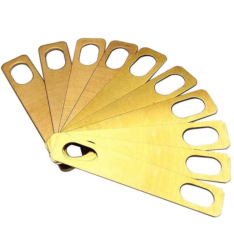 10Pcs Guitar Neck Shims, Guitar Neck Shims 0.2mm 0.5mm 1mm Thickness Brass Shims