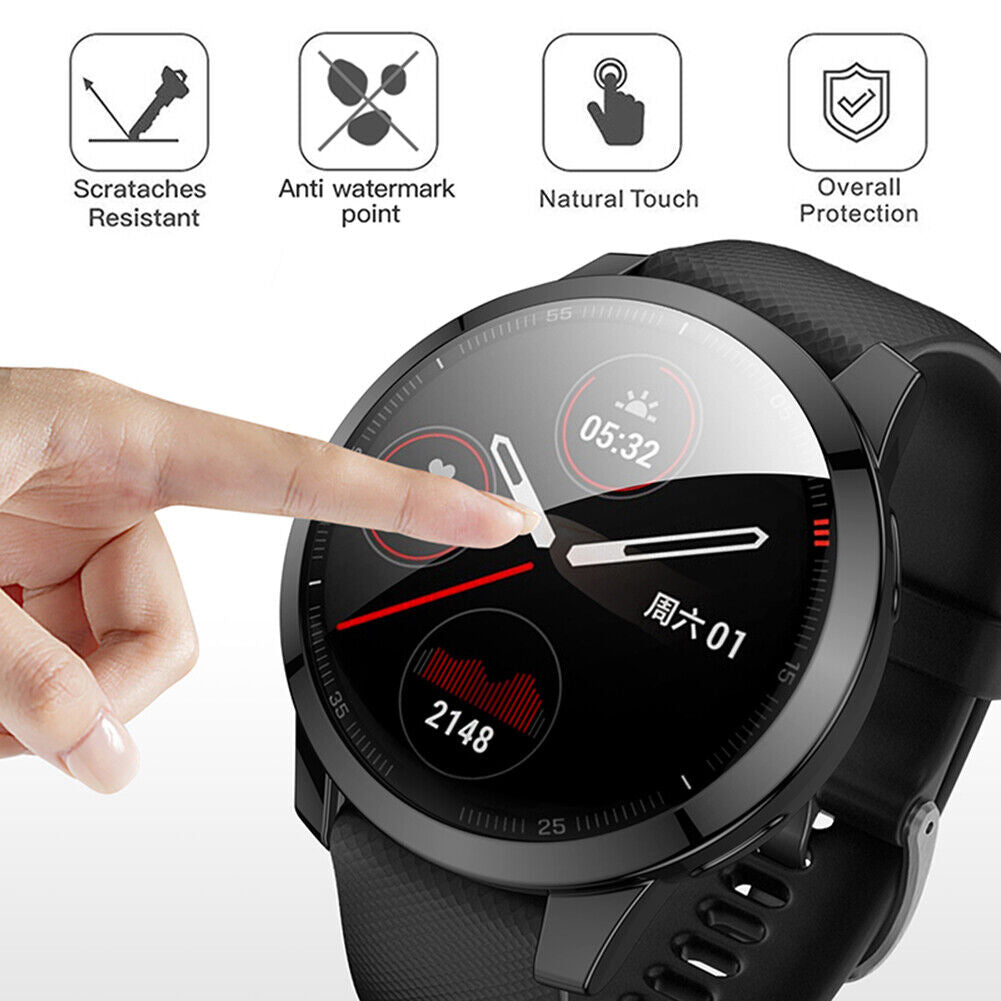 Watch Cover for Garmin Venu 2S/Vivoactive 4S TPU Protective Case (Black)