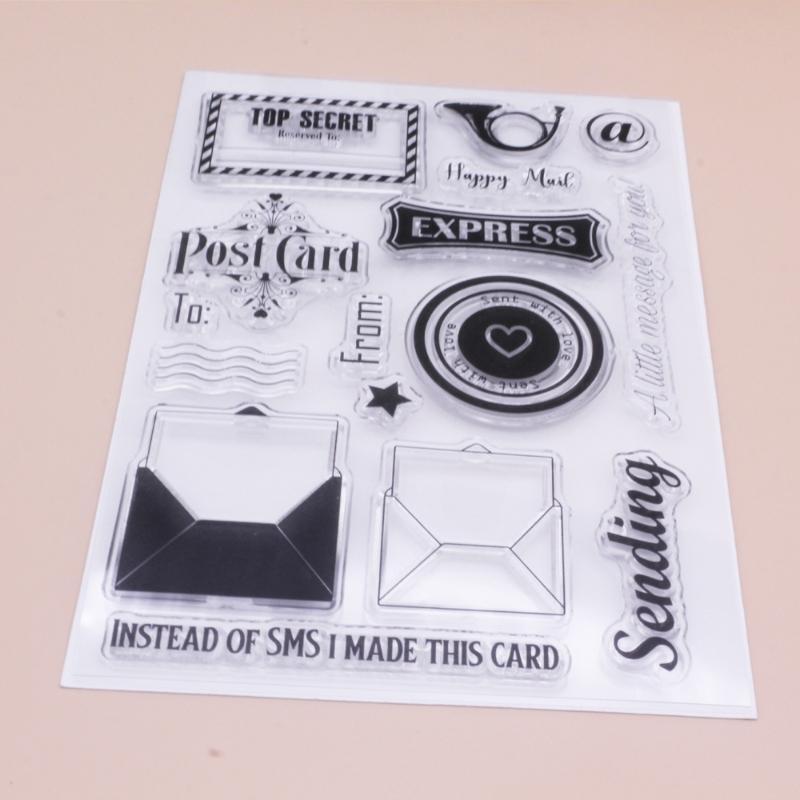 Post Card Silicone Clear Seal Stamp DIY Scrapbooking Embossing Photo Album Decor